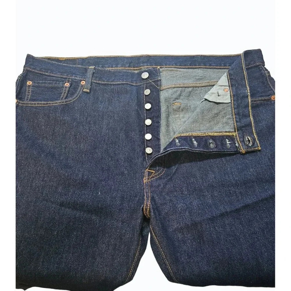 Levis 501 Original Button Fly Jeans 42x30 Straight Leg Denim 4996 New w/o Tags - Picture 6 of 9